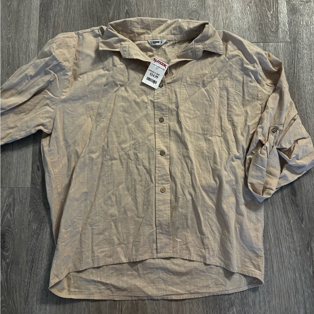 TJ Maxx half sleeve button up!